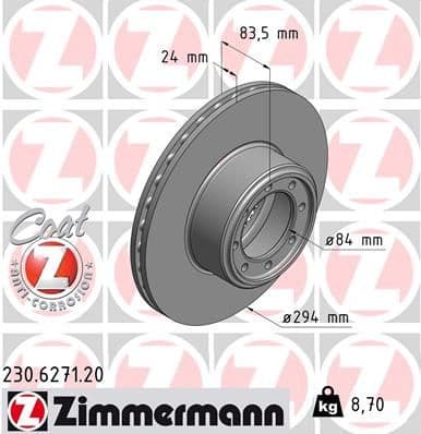 Brake Disc COAT Z 230.6271.20