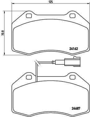 Brake Pad Set, disc brake PRIME LINE P23117