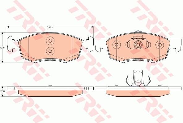 Brake Pad Set, disc brake COTEC GDB1749