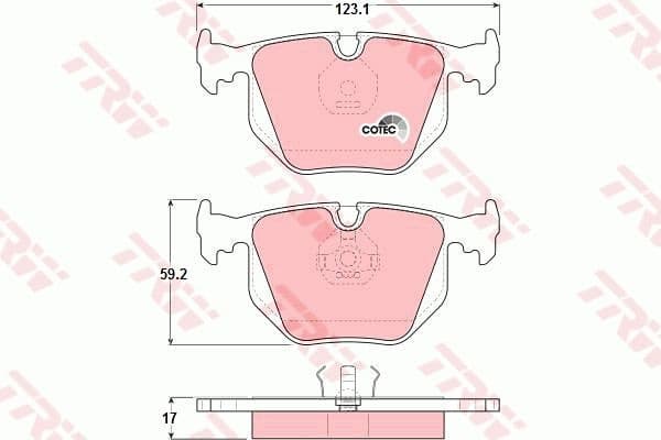 Brake Pad Set, disc brake COTEC GDB1119