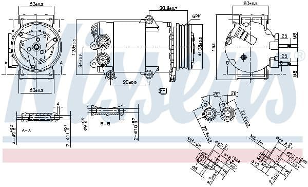 Compressor, air conditioning ** FIRST FIT ** 890216