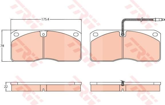 Brake Pad Set, disc brake GDB5057