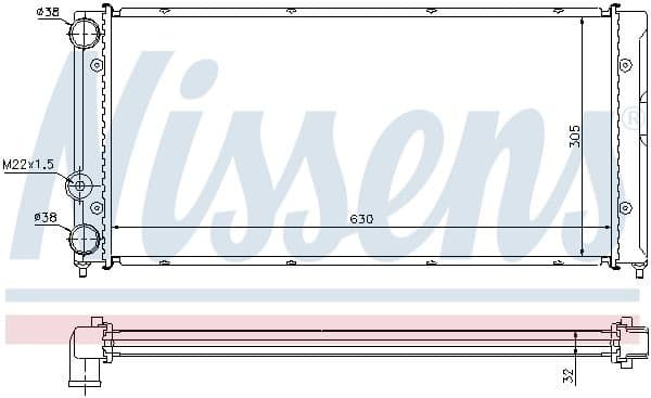 Radiator, engine cooling 65236