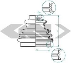 Bellow, drive shaft 190967 - image 2