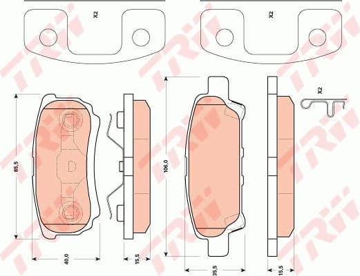 Brake Pad Set, disc brake GDB4143