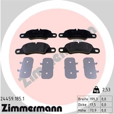 Brake Pad Set, disc brake 24459.185.1