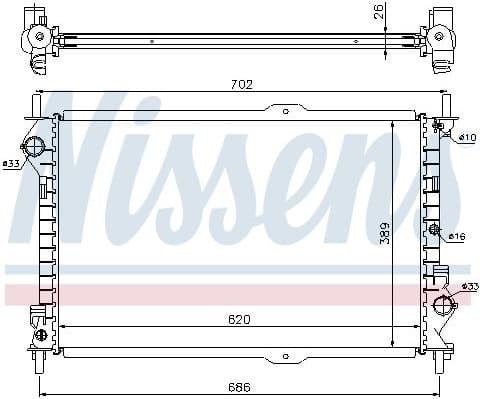 Radiator, engine cooling ** FIRST FIT ** 62156A