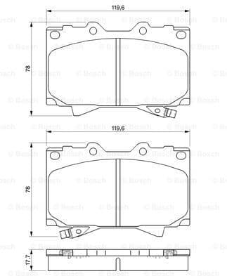 Brake Pad Set, disc brake 0986424640 - image 7