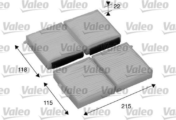 Filter, cabin air VALEO ESSENTIAL 698891