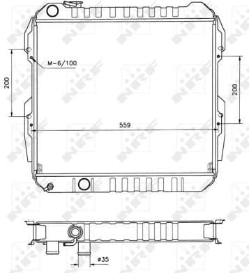 Radiator, engine cooling 506724