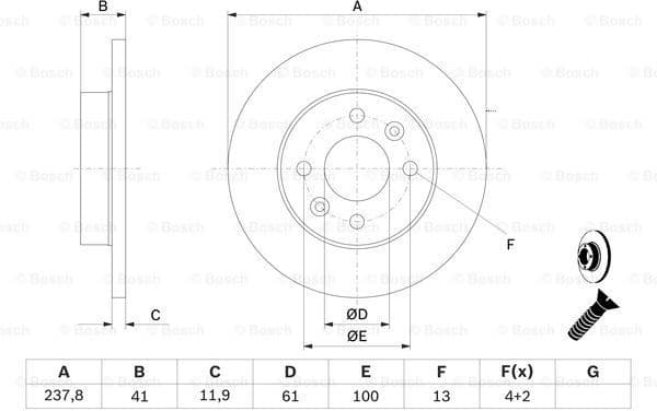 Brake Disc 0986478105 - image 5