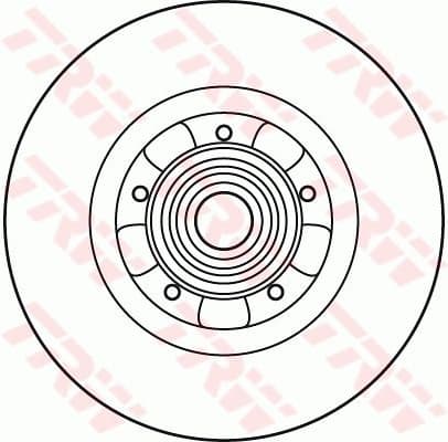 Brake Disc TRW SINGLE DF6043BS - image 2