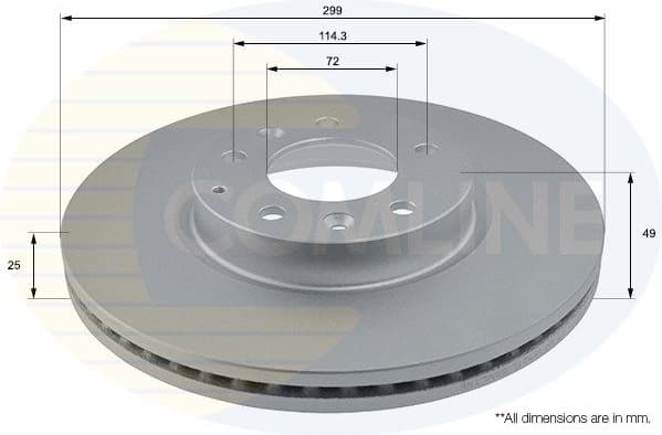 Brake disc, 1pcs FRONT ADC0469V - image 2