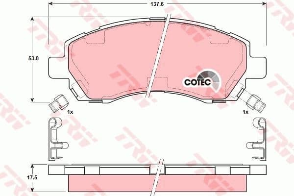Brake Pad Set, disc brake COTEC GDB3205
