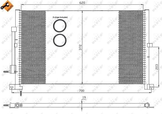 Condenser, air conditioning EASY FIT 35365