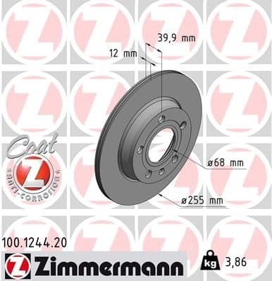 Brake Disc COAT Z 100.1244.20