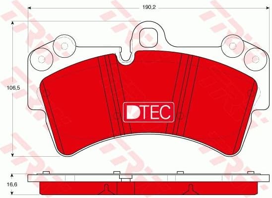 Brake Pad Set, disc brake DTEC COTEC GDB1548DTE
