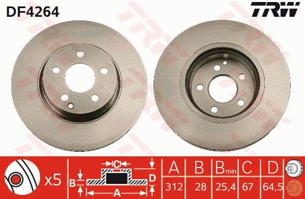 Brake Disc DF4264 - image 4