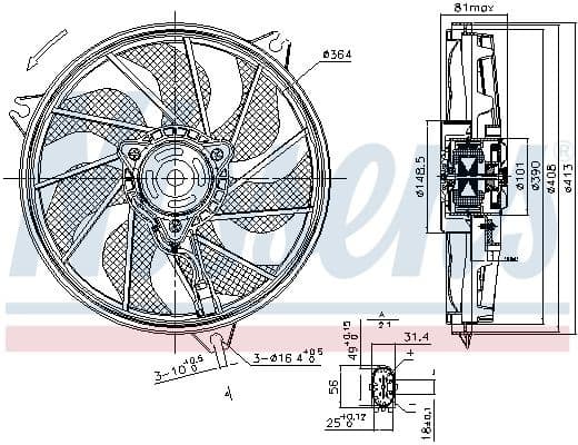Fan, engine cooling 85662