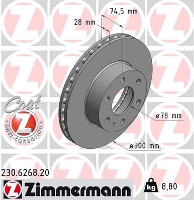 Brake Disc COAT Z 230.6268.20