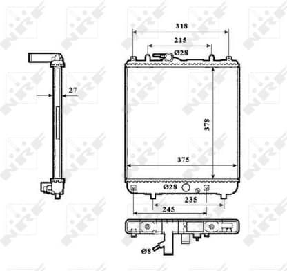 Radiator, engine cooling 53862