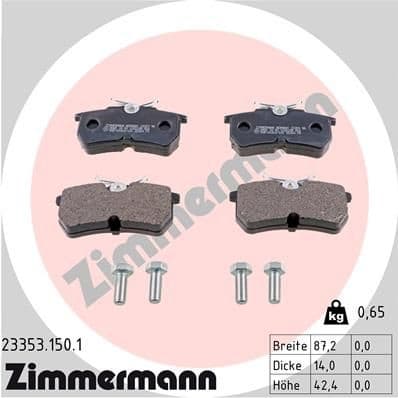 Brake Pad Set, disc brake 23353.150.1