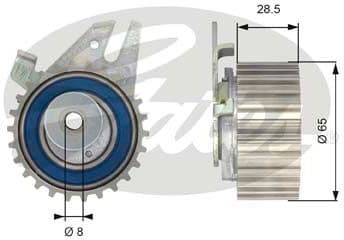 Tensioner Pulley, timing belt PowerGrip™ T43033