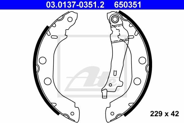 Brake Shoe Set 03.0137-0351.2