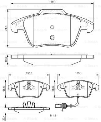 Brake Pad Set, disc brake 0986494538