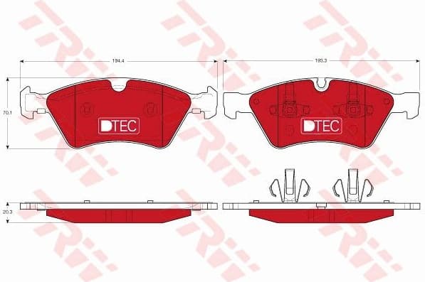 Brake Pad Set, disc brake DTEC COTEC GDB1642DTE