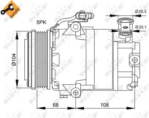 Compressor, air conditioning EASY FIT 32082