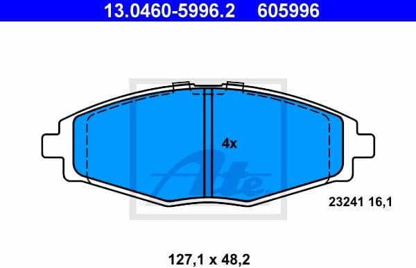 Brake Pad Set, disc brake 13.0460-5996.2 - image 2