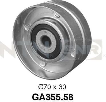 Deflection/Guide Pulley, V-ribbed belt GA355.58