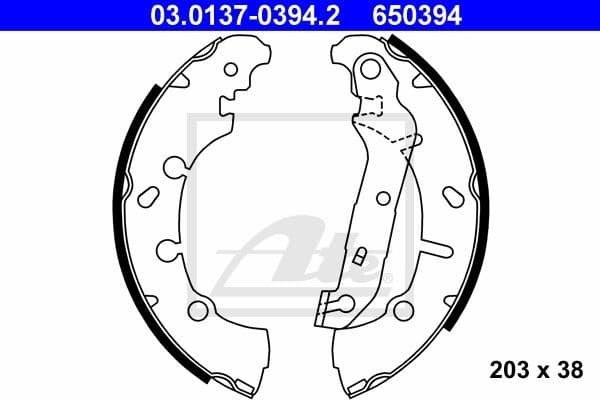 Brake Shoe Set 03.0137-0394.2
