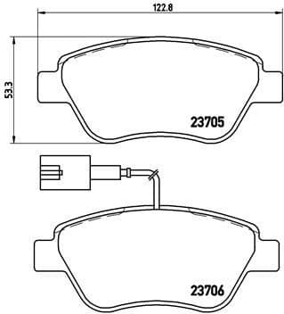 Brake Pad Set, disc brake PRIME LINE P23085