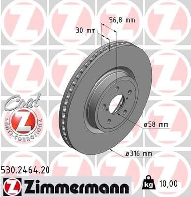 Brake Disc COAT Z 530.2464.20