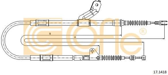 Cable Pull, parking brake 17.1418