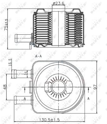 Oil Cooler, engine oil EASY FIT 31735