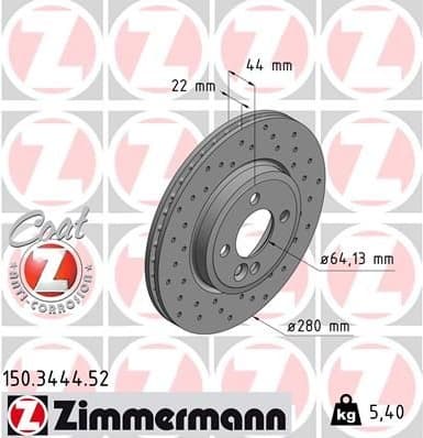 Brake Disc SPORT BRAKE DISC Z 150.3444.52