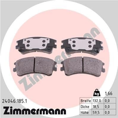 Brake Pad Set, disc brake 24046.185.1