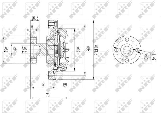 Clutch, radiator fan 49578 - image 2