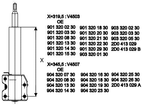 Shock absorber front V4507 - image 5