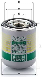 Air Dryer Cartridge, compressed-air system TB1394/6X