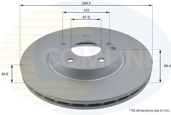 Brake disc, 1pcs FRONT ADC1627V - image 2