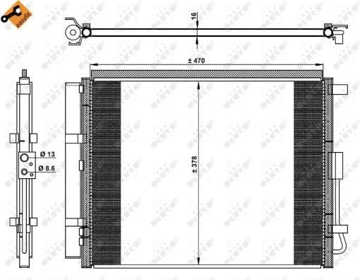 Condenser, air conditioning EASY FIT 350230