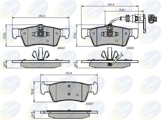 Brake pads rear CBP12015