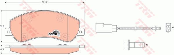 Brake pads front, Top Quality GDB1724
