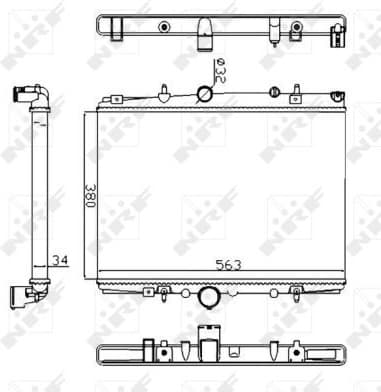 Radiator, engine cooling Economy Class 58303A