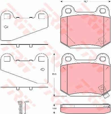 Brake Pad Set, disc brake COTEC GDB3350
