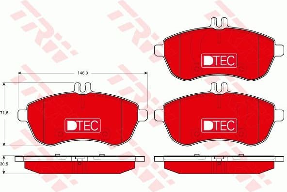 Brake Pad Set, disc brake DTEC COTEC GDB1736DTE